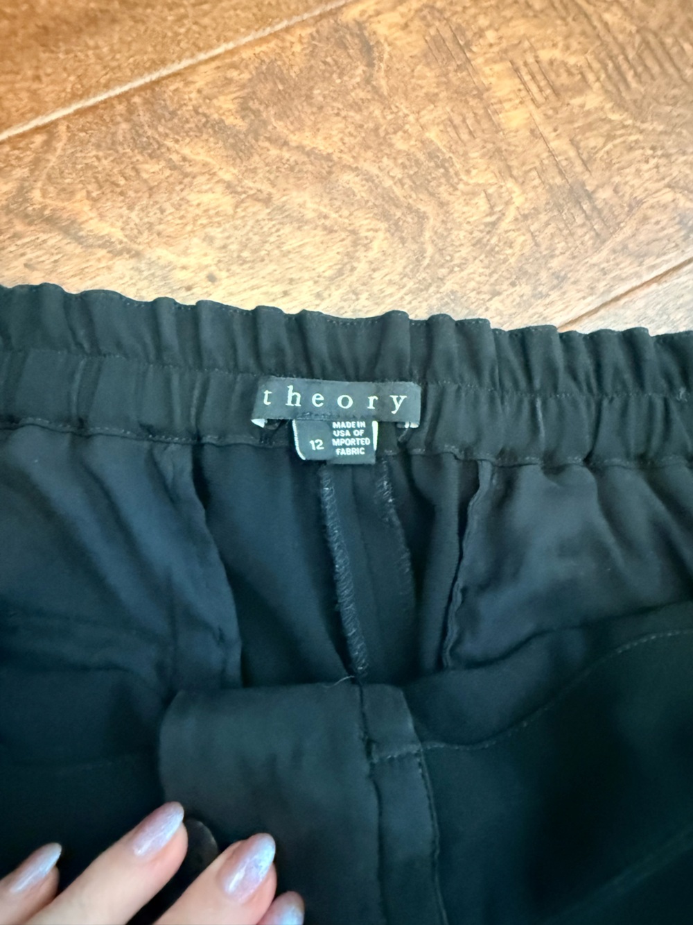 Theory Padra Admiral Crepe Black Ankle Pants Size 12 - Picture 4 of 10